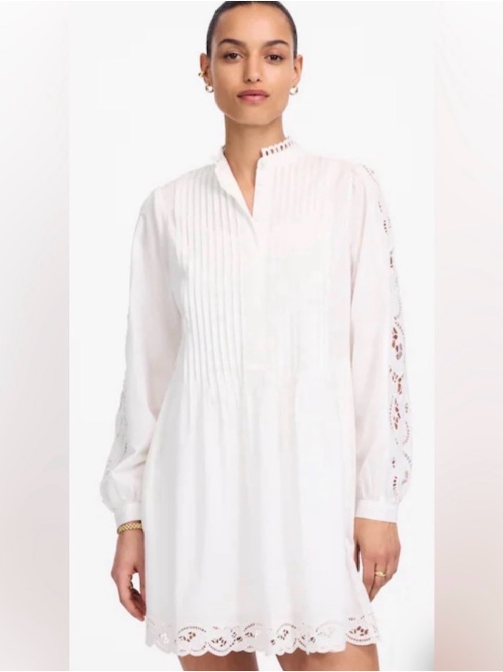 Madewell White Eyelet Cotton Dress